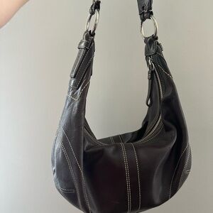 Vintage Y2K Coach Brown Leather Soho Hobo Shoulder Bag